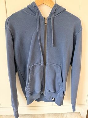 American Giant Midweight Full Zip Hoodie Blue USA Made Size Small